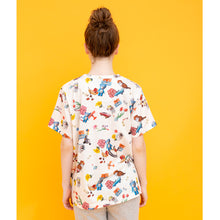 おもちゃ柄 ショートスリーブTシャツ　アイボリー M