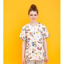 おもちゃ柄 ショートスリーブTシャツ　アイボリー M