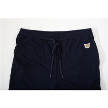 PAUL & JOE ワンポイントロゴ ミニ裏毛 ムジ メンズ ルームウェア ロングパンツ スウェットボトムス（ネイビー）