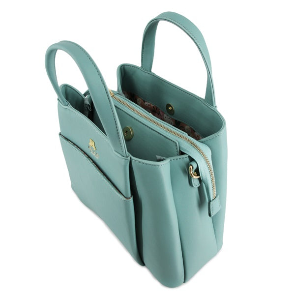 ダブルキャット　ハンドバッグ　ブルー