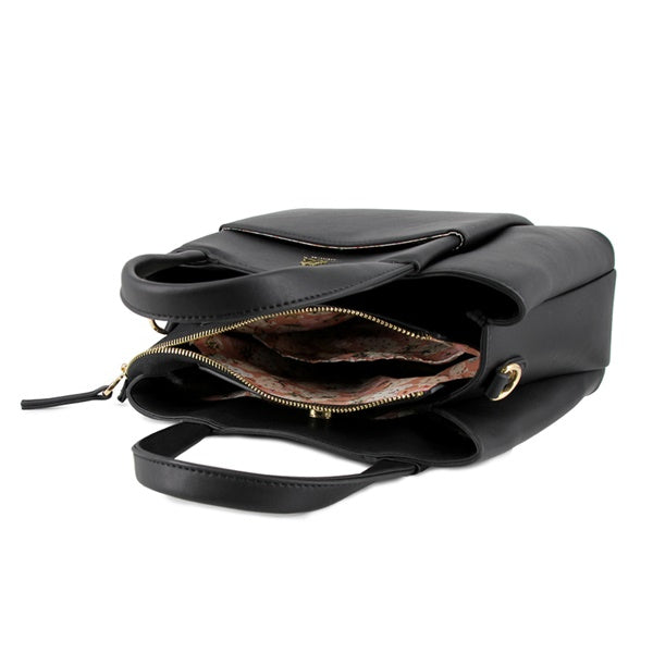 ダブルキャット　ハンドバッグ　ブラック