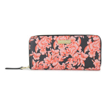 FLOWER PRINT　ラウンド束入れ　ブラック