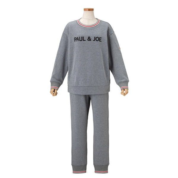 PJロゴ 裏毛起毛 プルオーバー セットアップ（グレー）